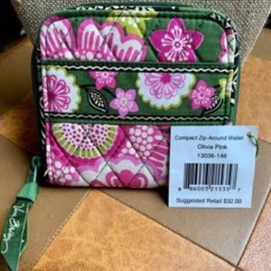 Vera Bradley Compact Wallet Olivia Pink NWT